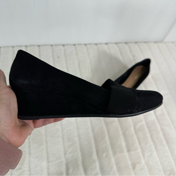Nurture 🍿 Black Eilena wedge heels Sz 5.5M - Picture 8 of 8